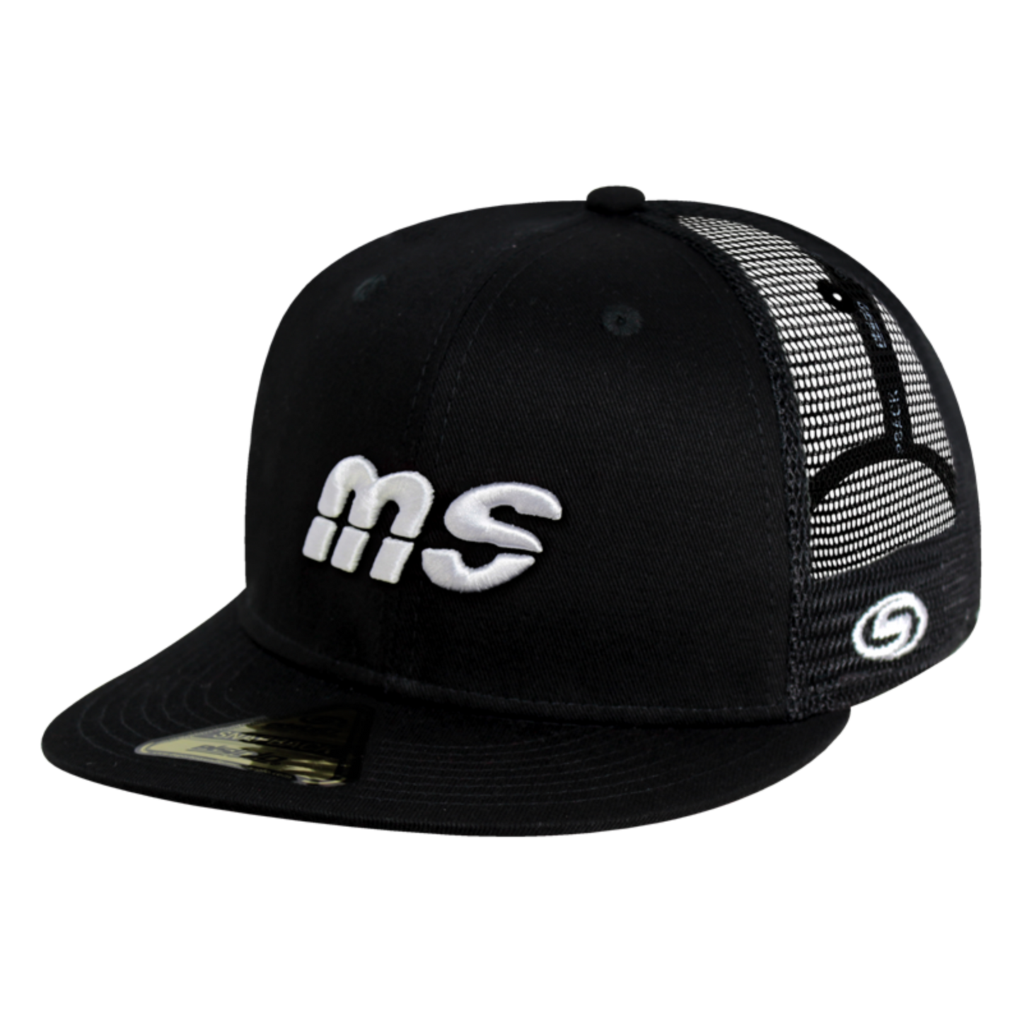 Gorra Banda MS - Negro Malla Logo Blanco