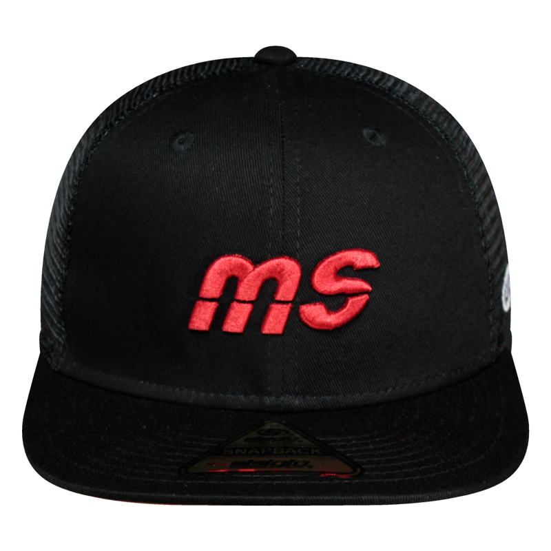 Gorra Banda MS - Snapback Malla Logo Rojo