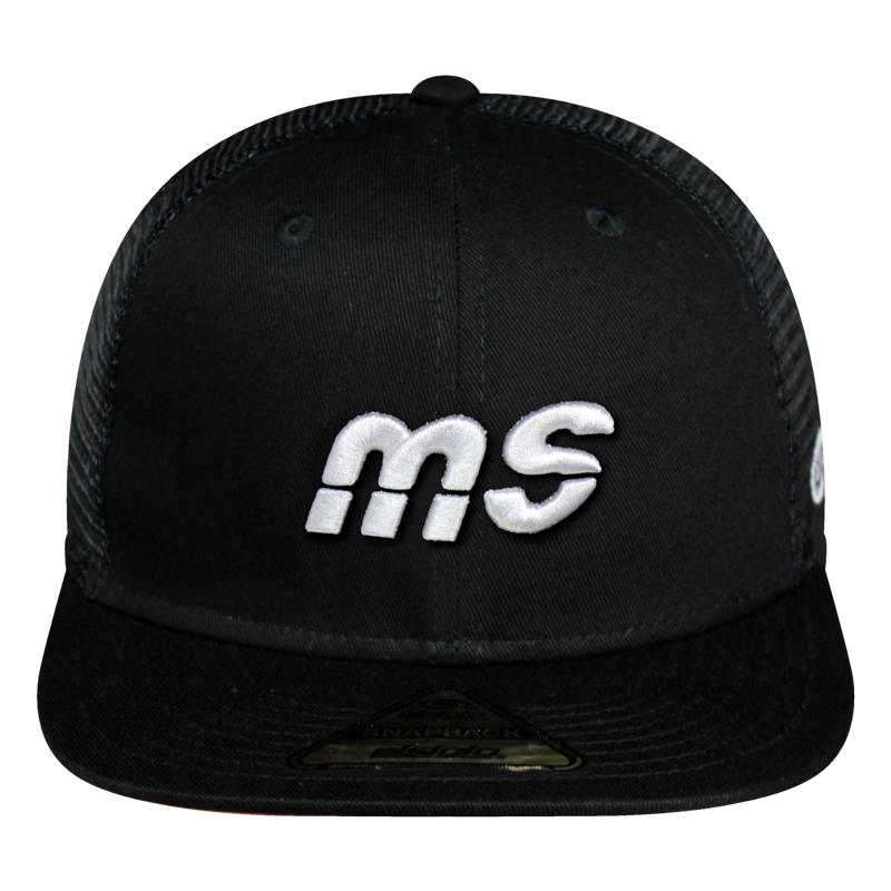 Gorra Banda MS - Negro Malla Logo Blanco