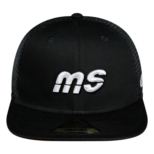 Gorra Banda MS - Negro Malla Logo Blanco